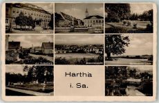 04746 O7302 Hartha b Döbeln - Rathaus Markt Butterberg Reinhardsthal