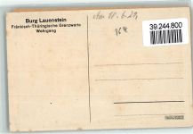 96337 W8642 Lauenstein , Oberfr Künstlerkarte Wehrgang Burg sign.