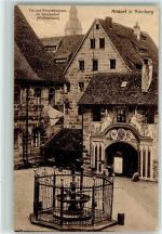 90518 W8503 Altdorf b. Nürnberg - Wichernhaus Innenhof Athenenbrunnen Toreingang