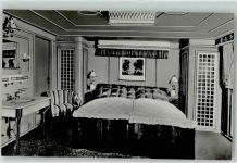 Luxuskabine Innenansicht Hamburg-Amerika-Line Foto AK