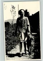 Bouvier Kind Großer Hund Privatfoto AK