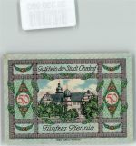 99885 O5807 Ohrdruf Notgeldschein Notgeld 50 Pfennig Turm Wappen