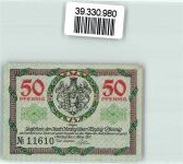 99885 O5807 Ohrdruf Notgeldschein Notgeld 50 Pfennig Turm Wappen