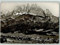 6380 St. Johann in Tirol Foto AK Sommerfrische 660 m Wilder Kaiser Kirche