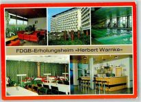 17192 O2061 Klink b Waren - FDGB-Erholungsheim Herbert Warnke Schwimmbad Bar Empfangshalle