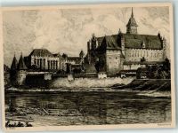 Marienburg Malbork Künstlerkarte sign. F. Horst Eduscho der Gute Kaffee aus Bremen