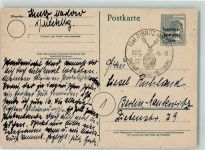 18311 O2591 Ribnitz Ganzsache Sowjetische Besatzungs Zone