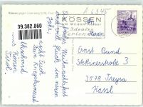 6344 Kössen Foto AK Unterberg Kirche Winter Schnee Auto