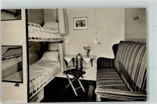Kammer Kajüte Innenansicht Hamburg-Amerika-Line Foto AK