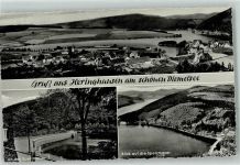 34519 W3543 Heringhausen , Waldeck - Talsperre Diemelsee Staumauer
