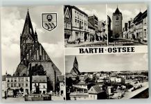 18356 O2380 Barth - Rudolf Breitscheid-Straße Dammtor Marienkirche Markt Brunnen