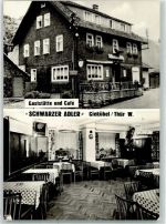 98666 O6121 Gießübel b Hildburghausen - Gasthaus Schwarzer Adler Gaststube