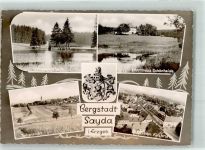 09619 O9215 Sayda - Schwemmteich Forsthaus Schönheide Wappen