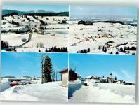 88179 W8999 Oberreute , Allgäu Winter mit Kirche St. Martin im Schnee