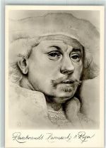 sign.K Rembrandt Harmentz van Rijn Maler Künstlerkarte