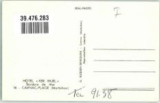 56340 Carnac - Hotel Ker Ihuel Bordure de Mer
