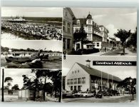 17419 O2252 Seebad Ahlbeck - Blick zur Seebrücke FDGB Bungalowdorf FDGB Erholungsheim Bernhard Göring