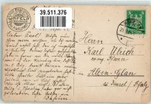82431 W8111 Urfeld , Oberbay 1924 Gebrauchsspuren Hotel Post Jäger am See