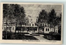 04651 O7232 Bad Lausick 1911 - Hotel Herrmannsbad Fahne Männer