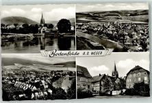 37194 W3417 Bodenfelde Foto AK mt Christuskirche und Kreissparkasse