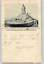 06567 O4712 Kyffhäuser 1900 Gebrauchsspuren Kaiser Wilhelm Denkmal