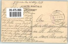 63340 Antoingt 1917 - Vue sur l`Escaut Binnenschiff Schleppdampfer