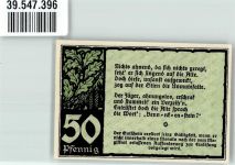 38877 O3702 Benneckenstein 1921 Notgeldschein 50 Pfennig