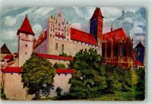 Marienburg Malbork Lithographie Burg