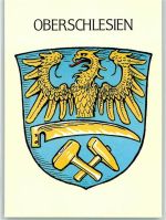 Künstlerkarte Oberschlesien Wappen