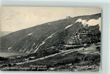 Hirschberg im Riesengebirge Jelenia Góra - Donat Denkmal Am großen Teich Ort lt. Stempel