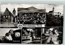 73230 W7312 Kirchheim unter Teck Foto AK Burg Teck Reußenstein Schloss Geburtshaus von Max Eyth Kriegerdenkmal