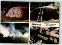 Ballenberg Freilichtmuseum Kohlenmeiler Aufgeschichtetes Holz Verlag Gyger Nr.41402 Beruf Köhler Foto AK