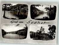 76891 W6749 Erlenbach bei Dahn, b Bad Bergzabern Foto AK Seehofweiher Burg Berwartstein