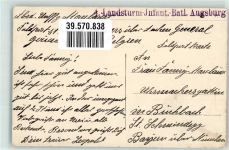 Aubel - Kirche Feldpost 4. Landsturm-Infant. Batl.Augsburg