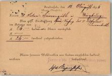 95688 W8591 Friedenfels 1896 - Siegle`sche Güterverwaltung