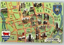 Oxford Lithographie Stadtkarte
