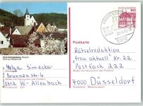 64673 W6144 Zwingenberg , Bergstr Privatganzsache Bergkirche