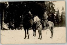 Pferde Winter Soldat Privatfoto AK