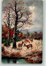 Rehe Schönian, A. 1911 Künstlerkarte