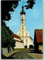 89441 W8881 Obermedlingen Foto AK Pfarrkirche erbaut 1700 - 1720