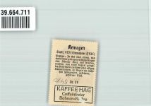 53424 W5480 Remagen Vignette Wappensammelmarke Kaffee Hag Nr. 29
