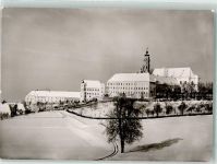 73441 W7085 Neresheim Foto AK Kirche Abtei Winter