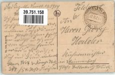 Ypres Ypern / Ieper 1914 - Rue de Lille Feldpost WK I 54.Res.Div.