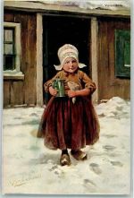 Kind Tracht Holzschuhe Keine AK Gerstenhauer, J. G. Künstlerkarte