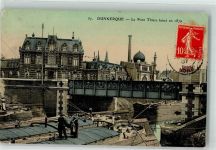 59240 Dunkerque 1907 - Le Pont Thiers Briefmarke Bildeite
