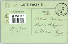 73590 Flumet 1916 - Briefmarke Bildseite