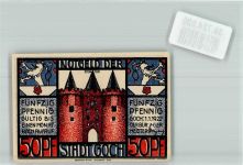 47574 W4180 Goch 1922 Notgeldschein 50 Pfennig Steintor