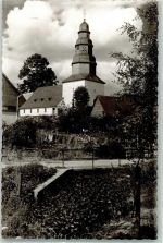 57334 W5928 Fischelbach FOTO KEINE AK Kirche Ort handschriftlich Foto Original aus Archiv eines Ansichtskartenverlags