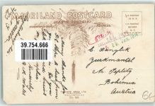 Christchurch Gebrauchsspuren Viktoria SquareBriefmarke Bildseite