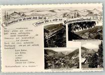79263 W7809 Untersimonswald Foto AK Grüsse aus dem Simonswälder Tal im Telegrammstil